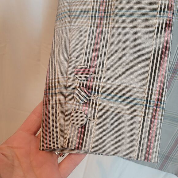 Cabi Sleuth Blazer Women's Size 8 Gray Plaid Relaxed Fit Preppy Office Career - Picture 7 of 14